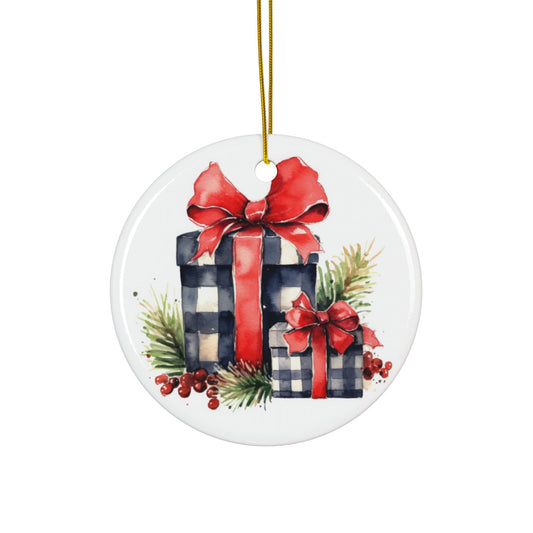Holiday Gift Ceramic Ornaments - 2-Sided Decor for Christmas & Special Occasions