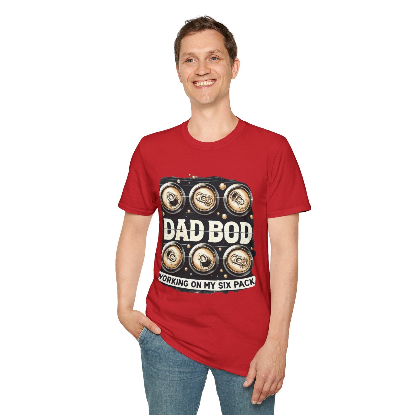 Dad Bod T-Shirt — "Dad Bod: Working On My Six Pack" Funny Fathers Day Tee
