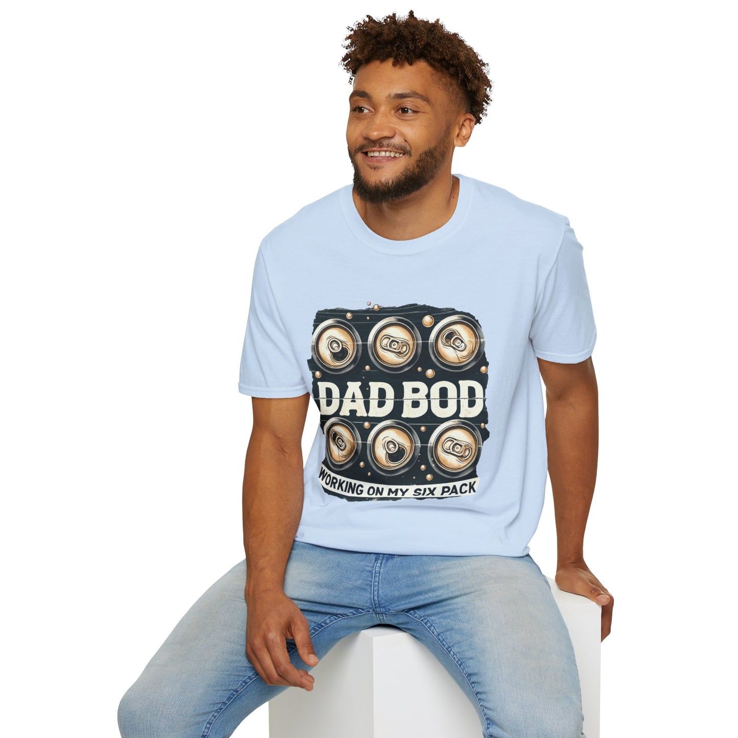 Dad Bod T-Shirt — "Dad Bod: Working On My Six Pack" Funny Fathers Day Tee