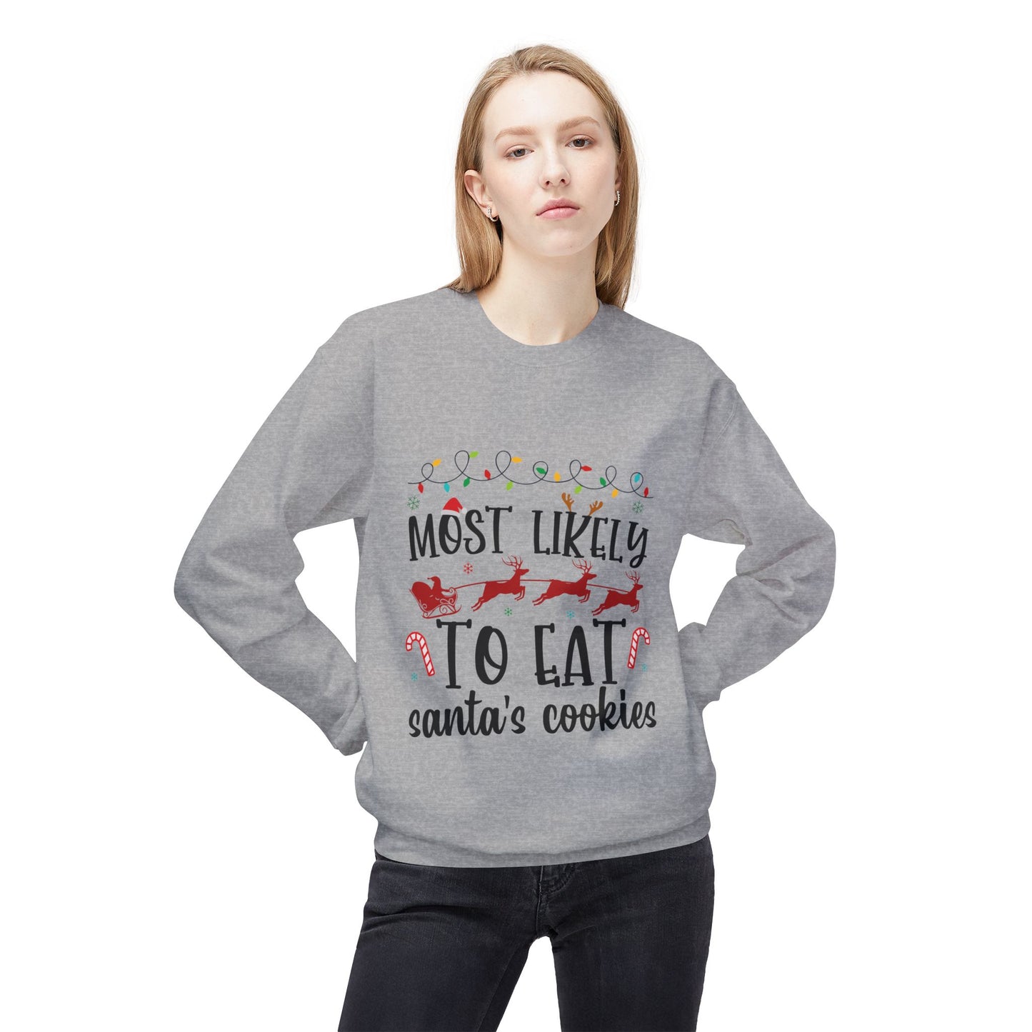 Est Santa's Cookies Crewneck Sweatshirt