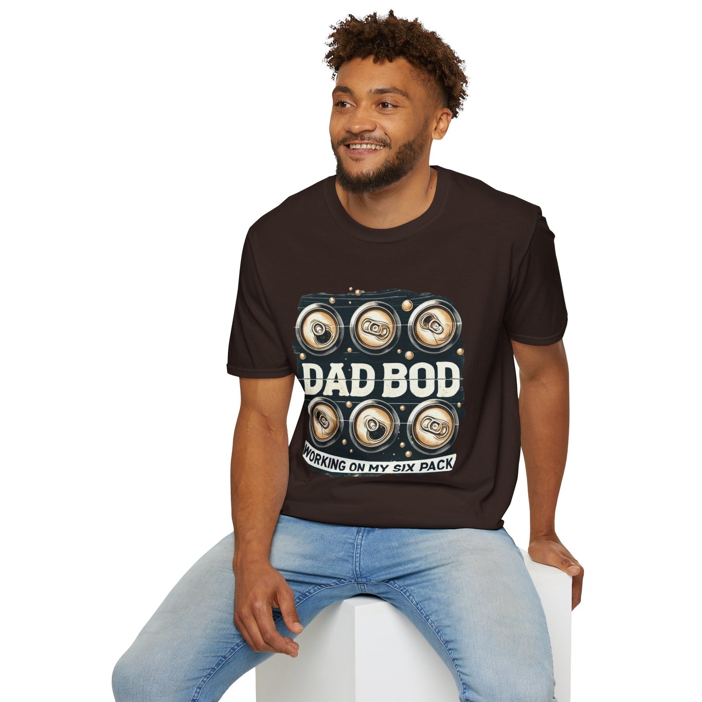 Dad Bod T-Shirt — "Dad Bod: Working On My Six Pack" Funny Fathers Day Tee