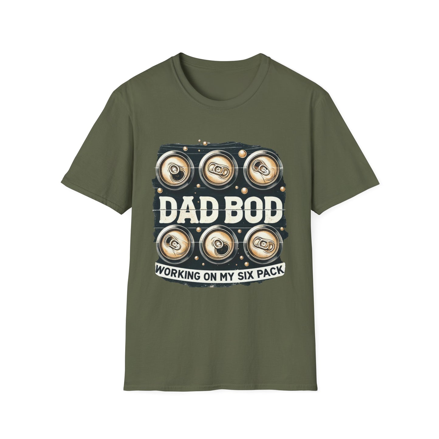 Dad Bod T-Shirt — "Dad Bod: Working On My Six Pack" Funny Fathers Day Tee