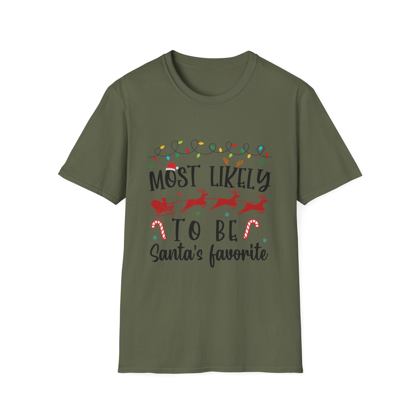Most Likely to Be Santa’s Favorite Unisex Holiday T-Shirt