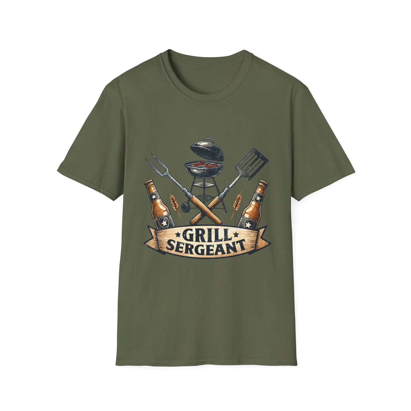 Grill Sergeant T‑Shirt — Funny BBQ Chef Shirt for Grill Lovers
