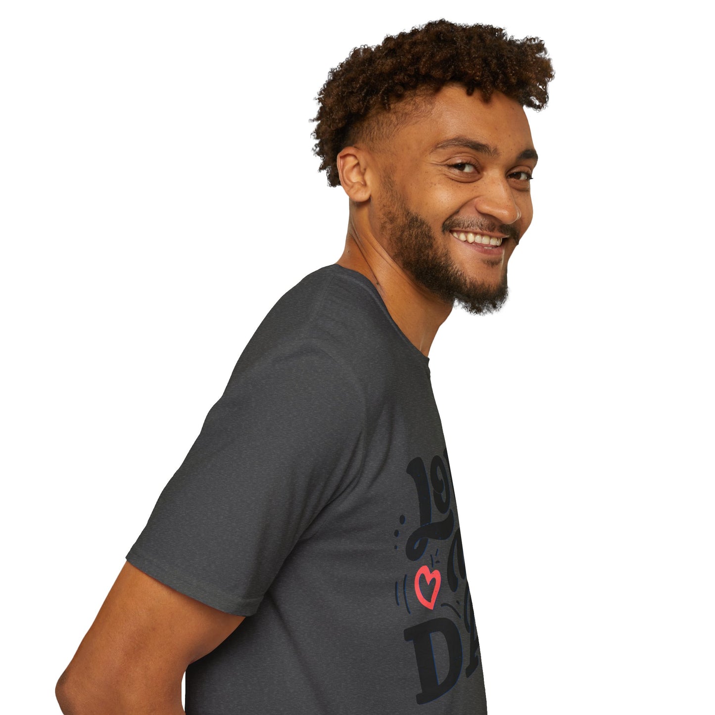 Love You Dad T-Shirt — Heart Dad Graphic Tee for Father’s Day
