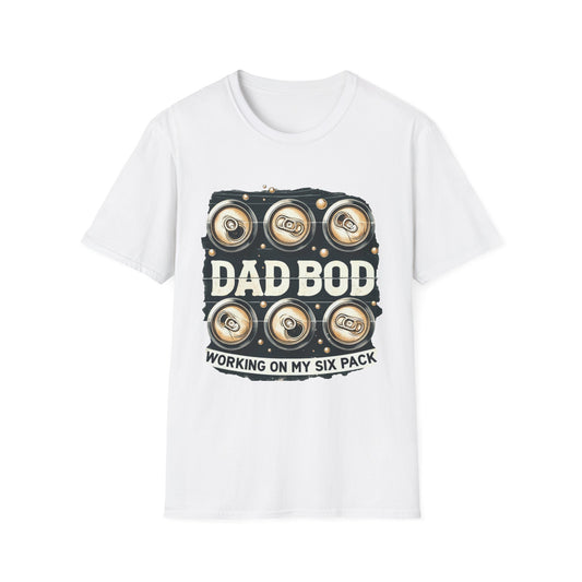 Dad Bod T-Shirt — "Dad Bod: Working On My Six Pack" Funny Fathers Day Tee