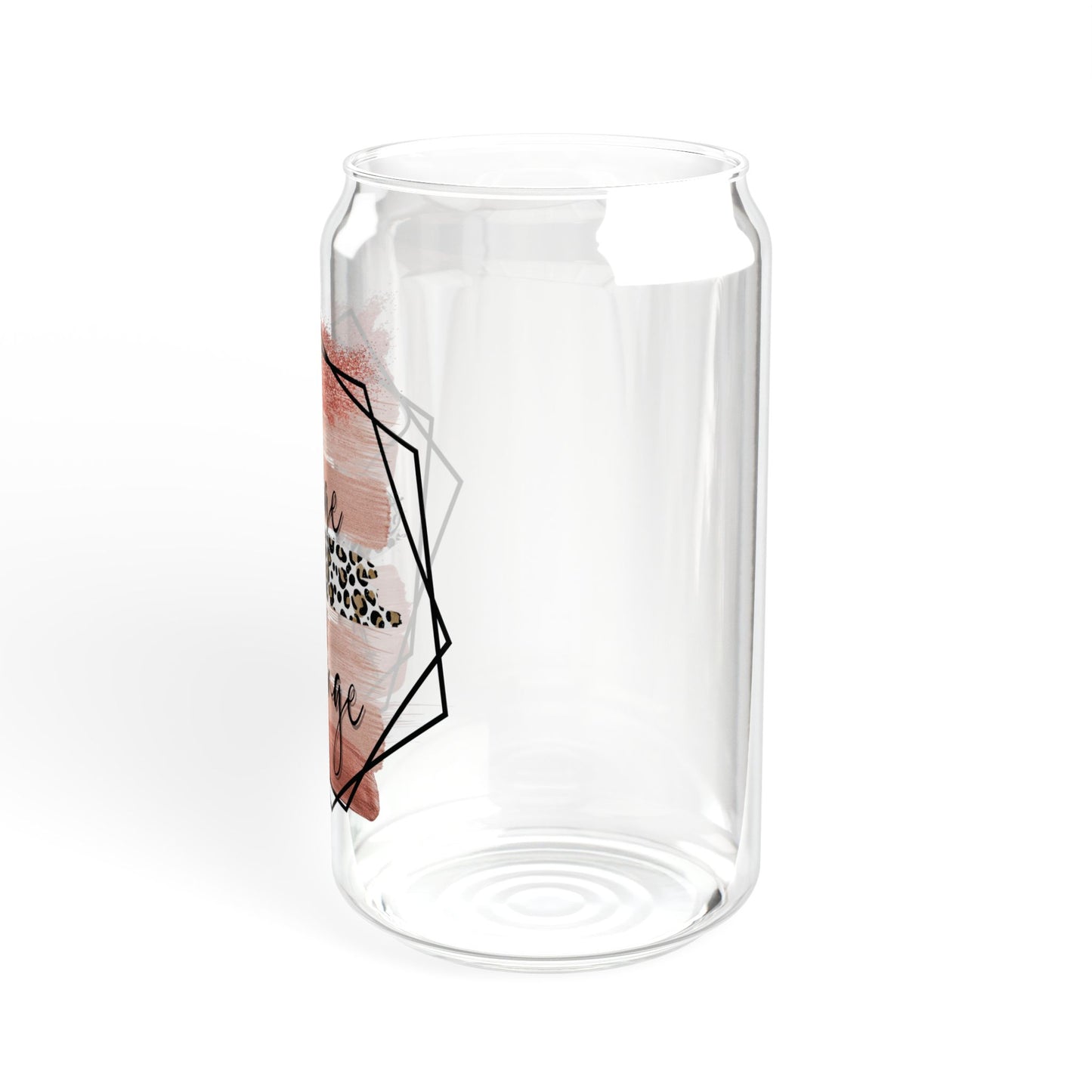 “Be Savage Not Average” Floral Straw Tumbler - 16oz Glass Sipper