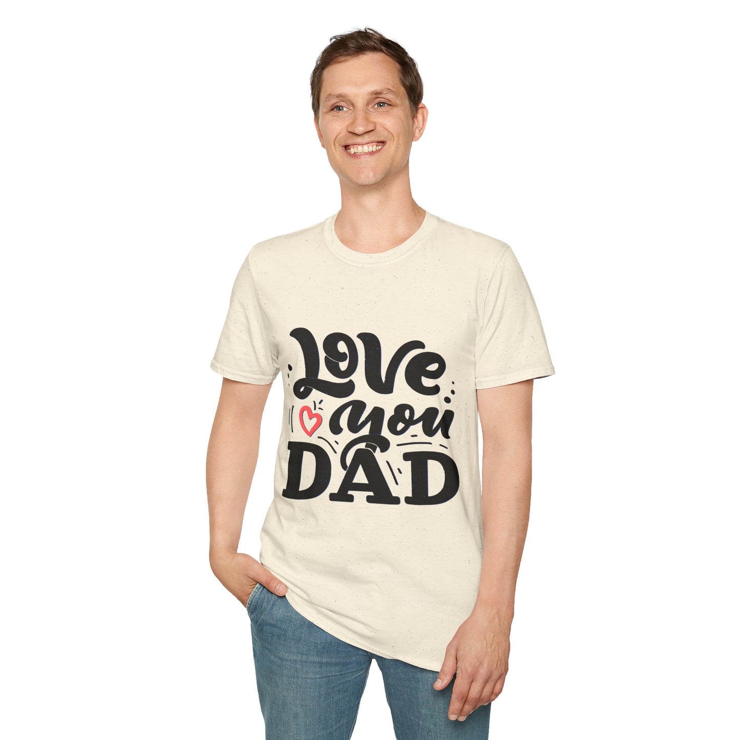 Love You Dad T-Shirt — Heart Dad Graphic Tee for Father’s Day