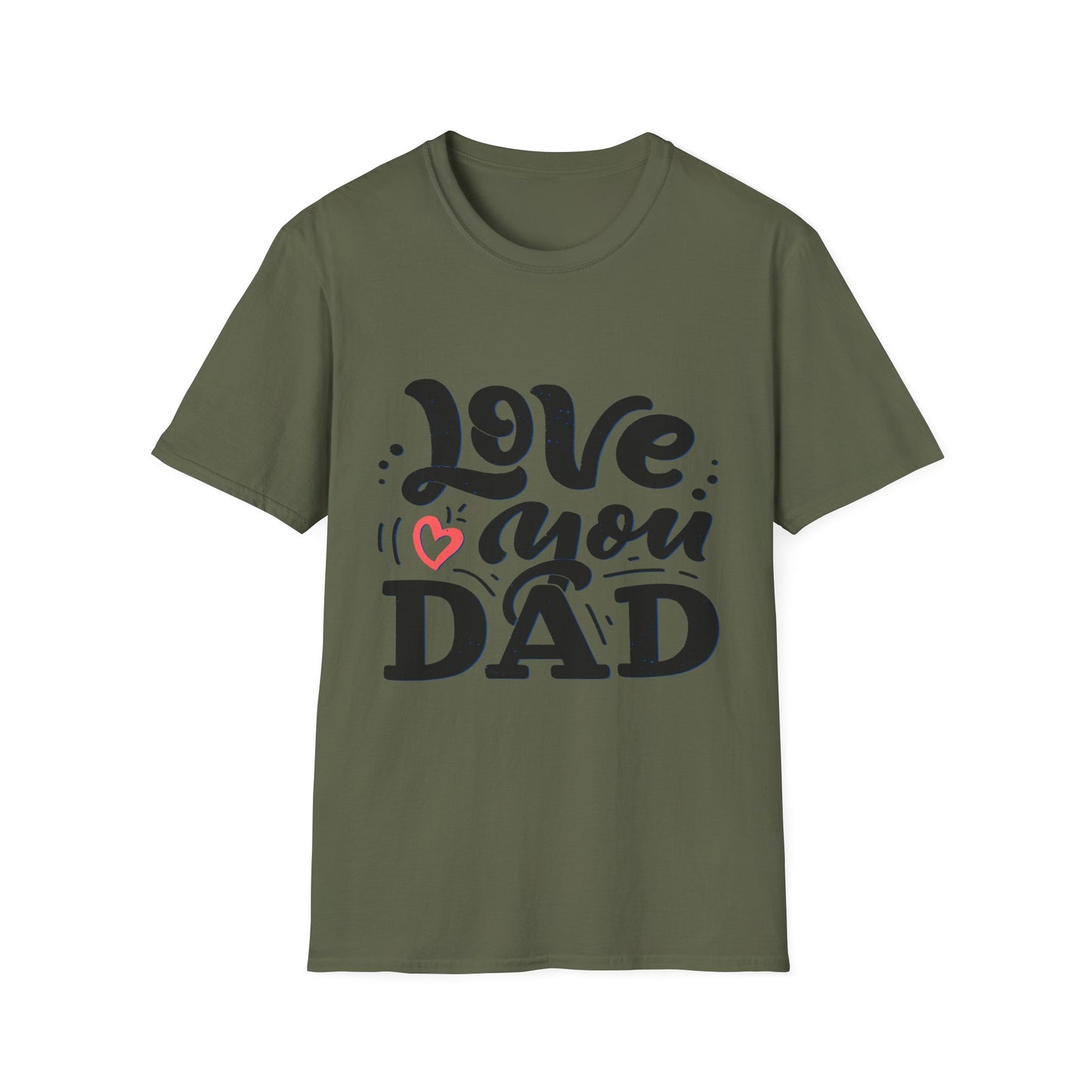 Love You Dad T-Shirt — Heart Dad Graphic Tee for Father’s Day