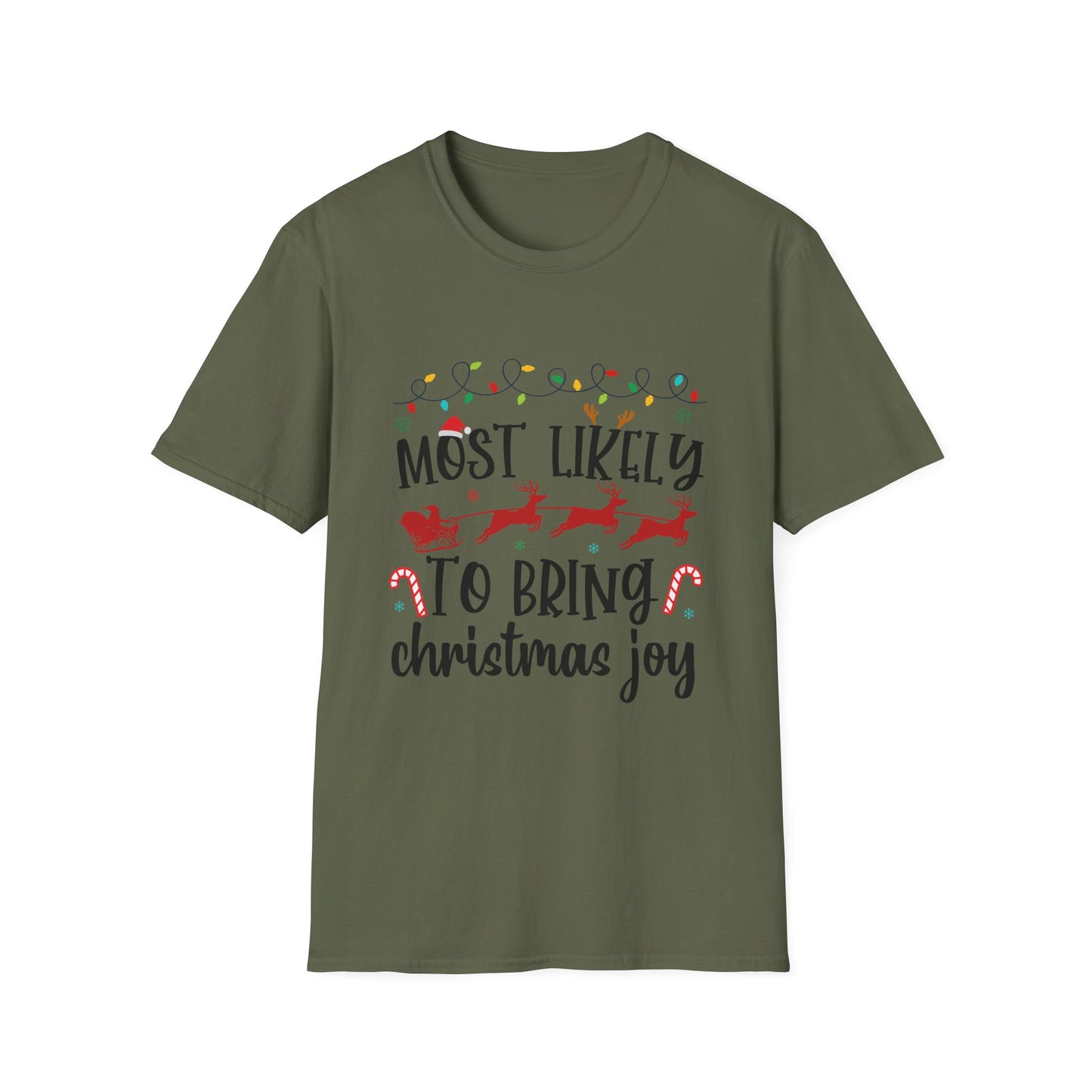 Most Likely to Bring Christmas Joy Unisex Holiday T-Shirt