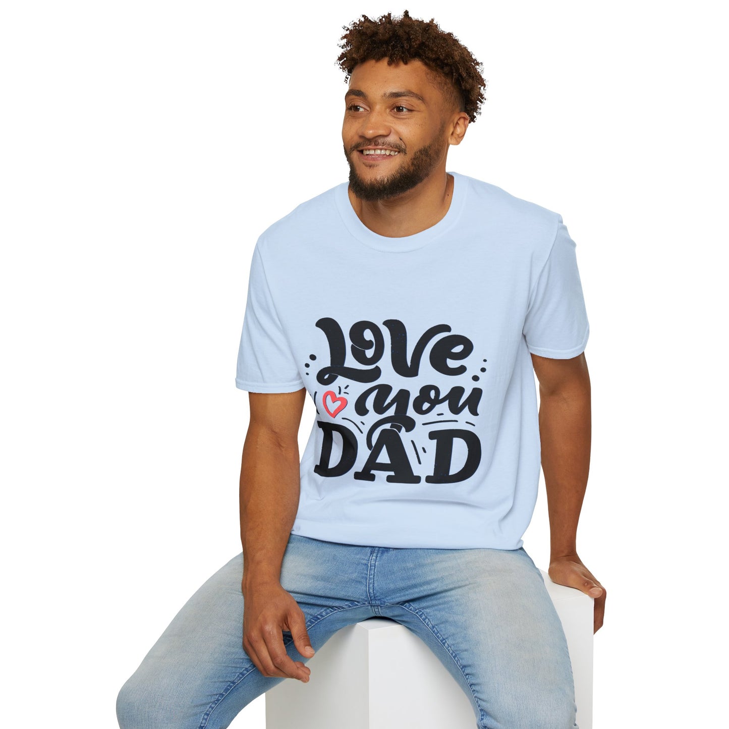 Love You Dad T-Shirt — Heart Dad Graphic Tee for Father’s Day