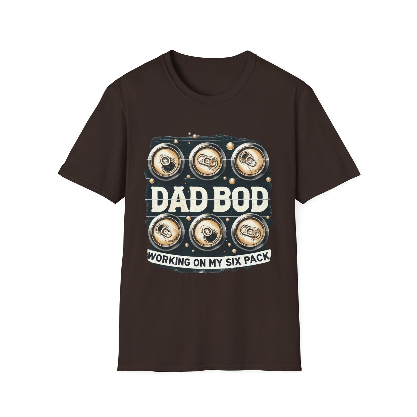Dad Bod T-Shirt — "Dad Bod: Working On My Six Pack" Funny Fathers Day Tee