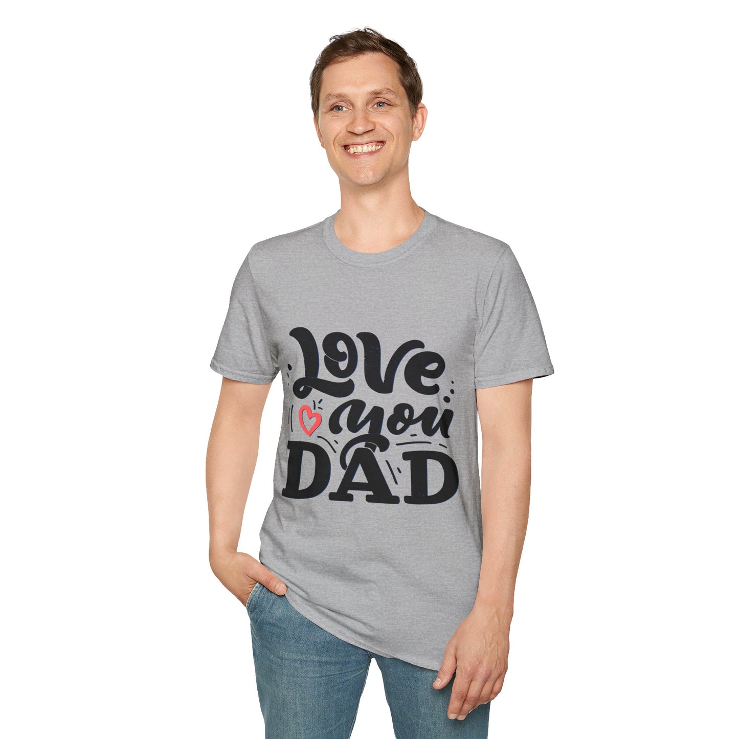 Love You Dad T-Shirt — Heart Dad Graphic Tee for Father’s Day