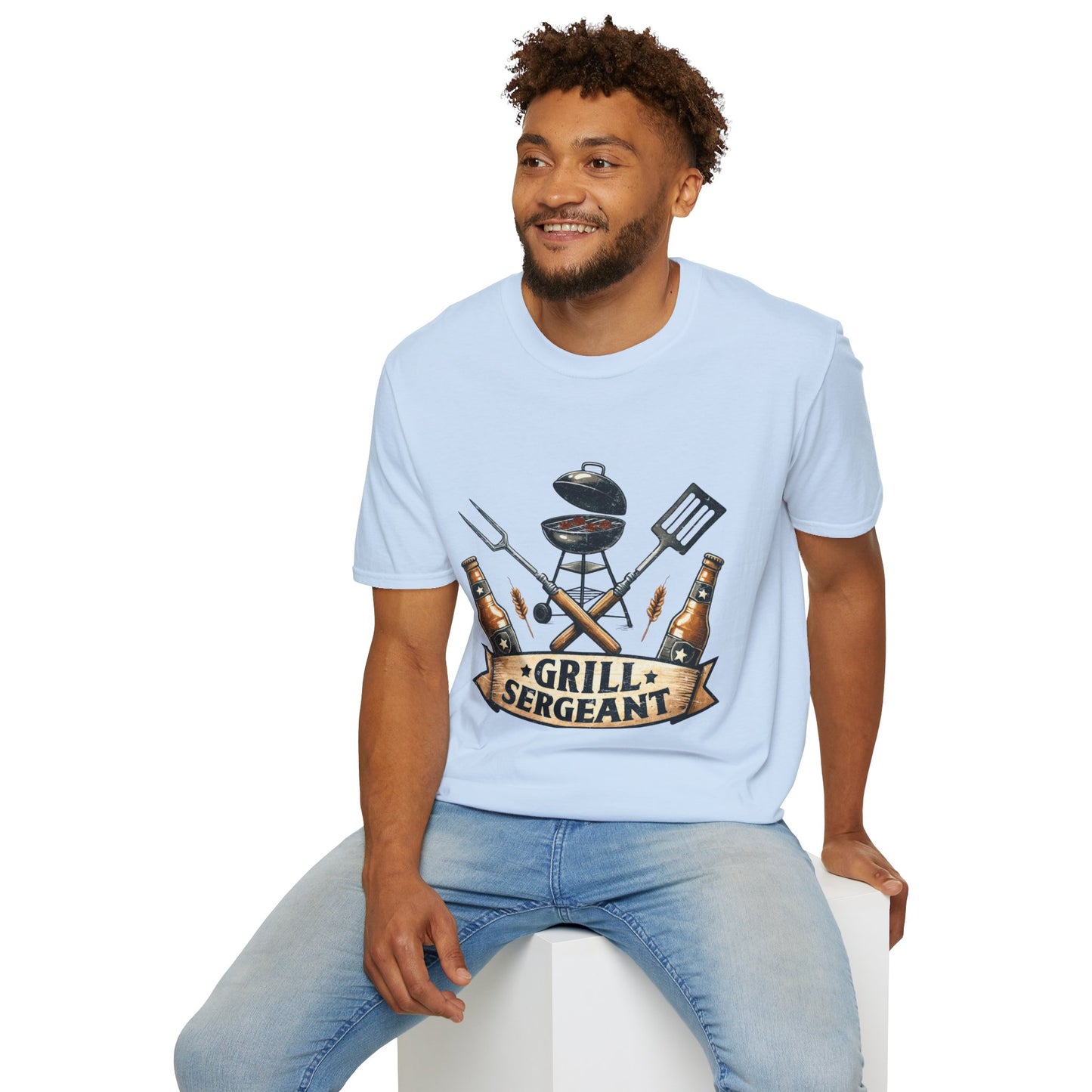 Grill Sergeant T‑Shirt — Funny BBQ Chef Shirt for Grill Lovers
