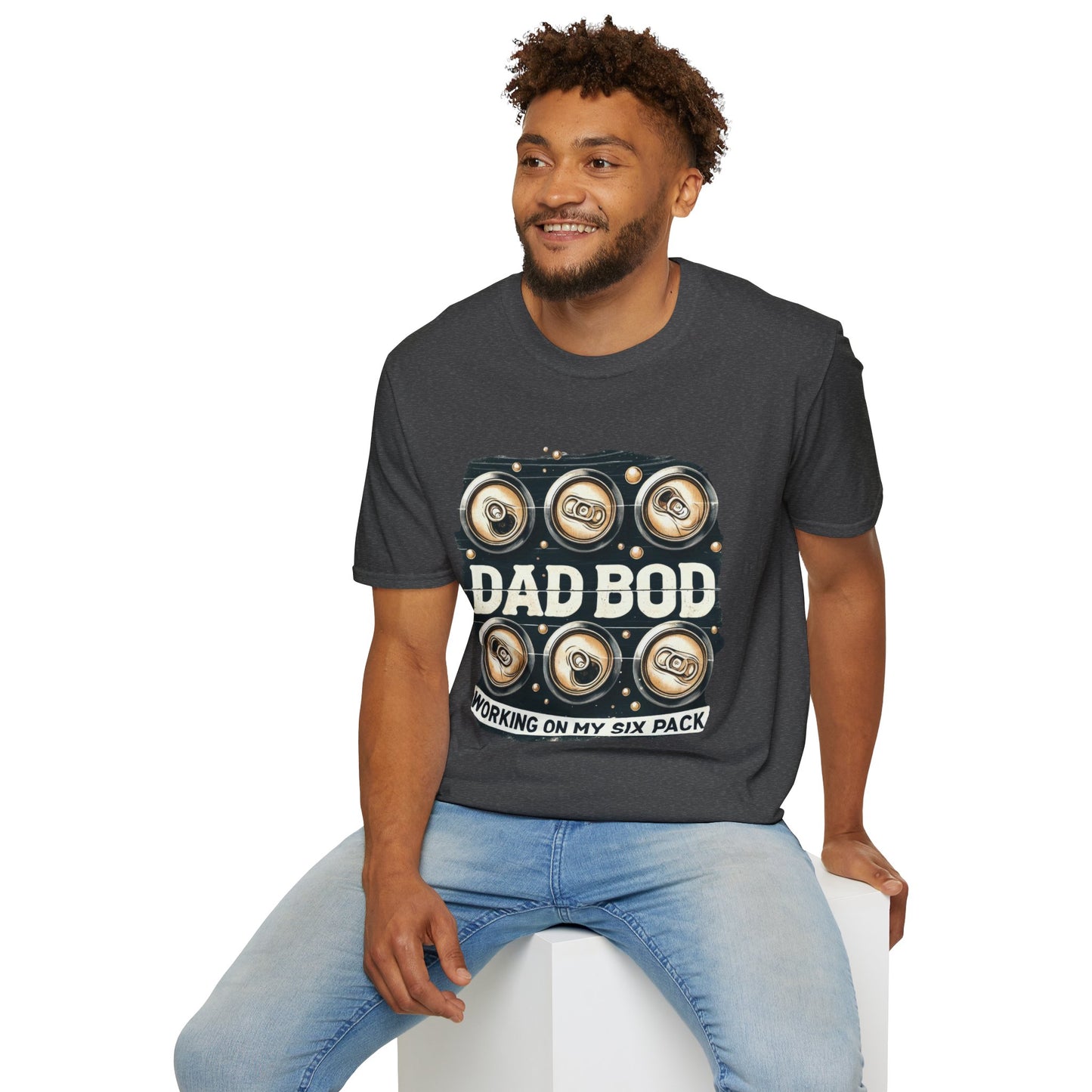Dad Bod T-Shirt — "Dad Bod: Working On My Six Pack" Funny Fathers Day Tee