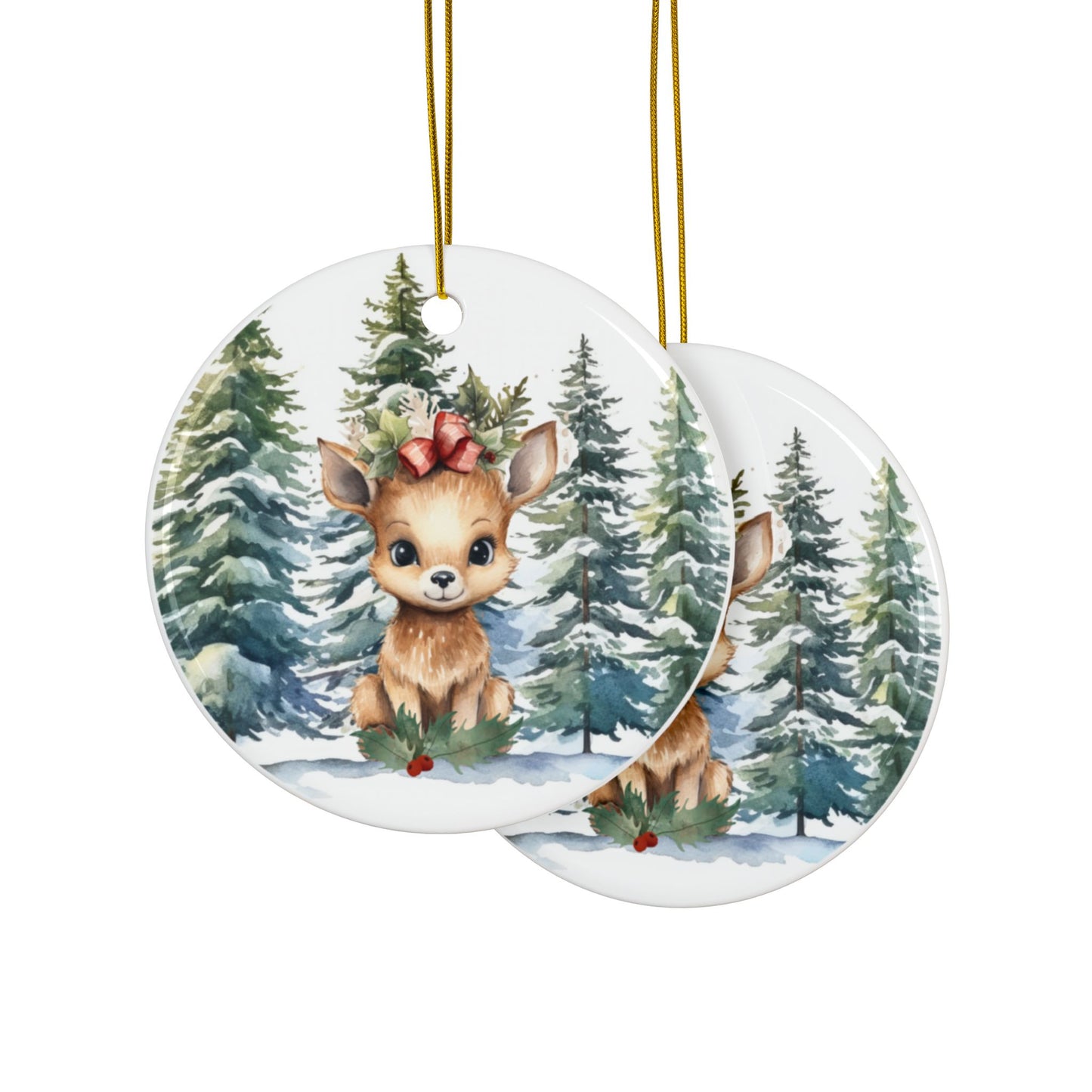 Baby Dear Ceramic Ornaments - 2-Sided Print