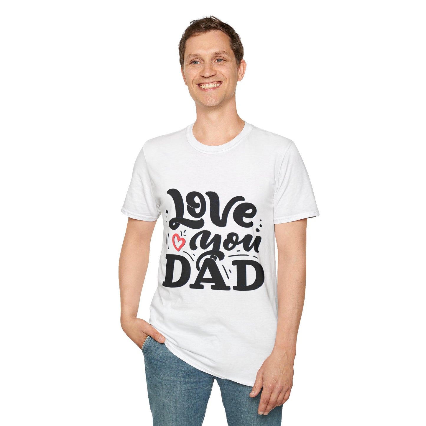 Love You Dad T-Shirt — Heart Dad Graphic Tee for Father’s Day
