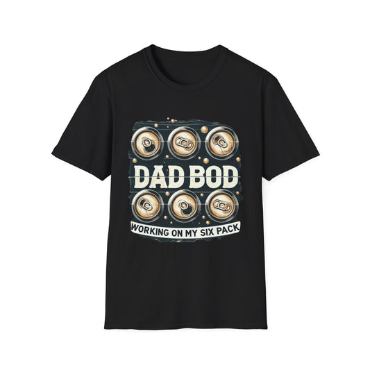 Dad Bod T-Shirt — "Dad Bod: Working On My Six Pack" Funny Fathers Day Tee