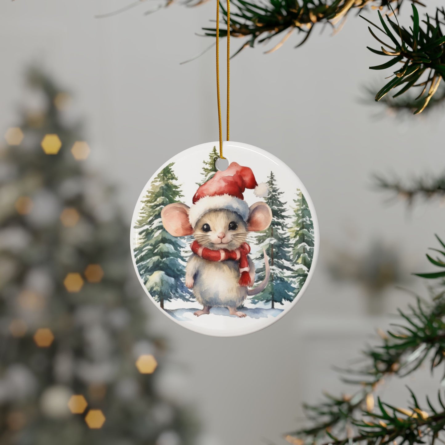 Baby Mouse Ceramic Ornaments - Charming Holiday Decor
