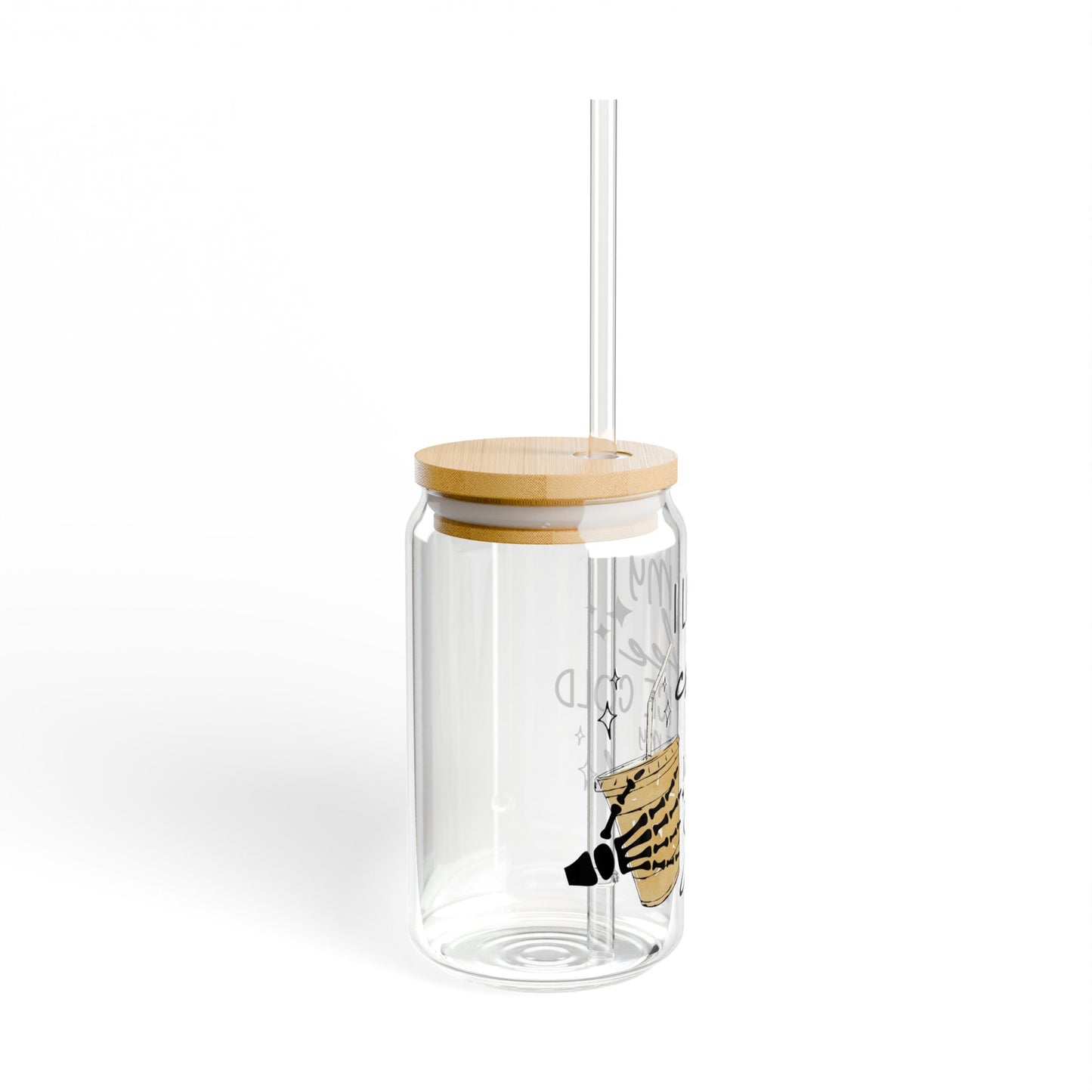 I Like My Coffee Ice Cold, Sipper Glass, 16oz