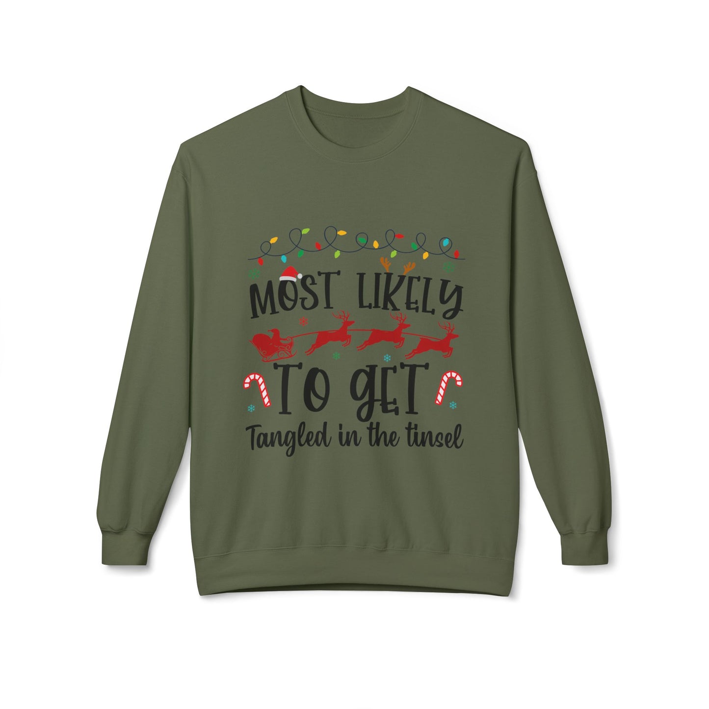 Tangled in Tinsel Crewneck Sweatshirt