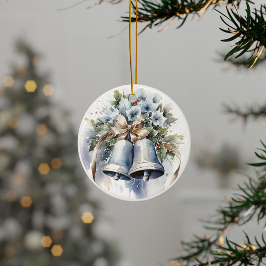 Blue Bells Ceramic Christmas Ornaments