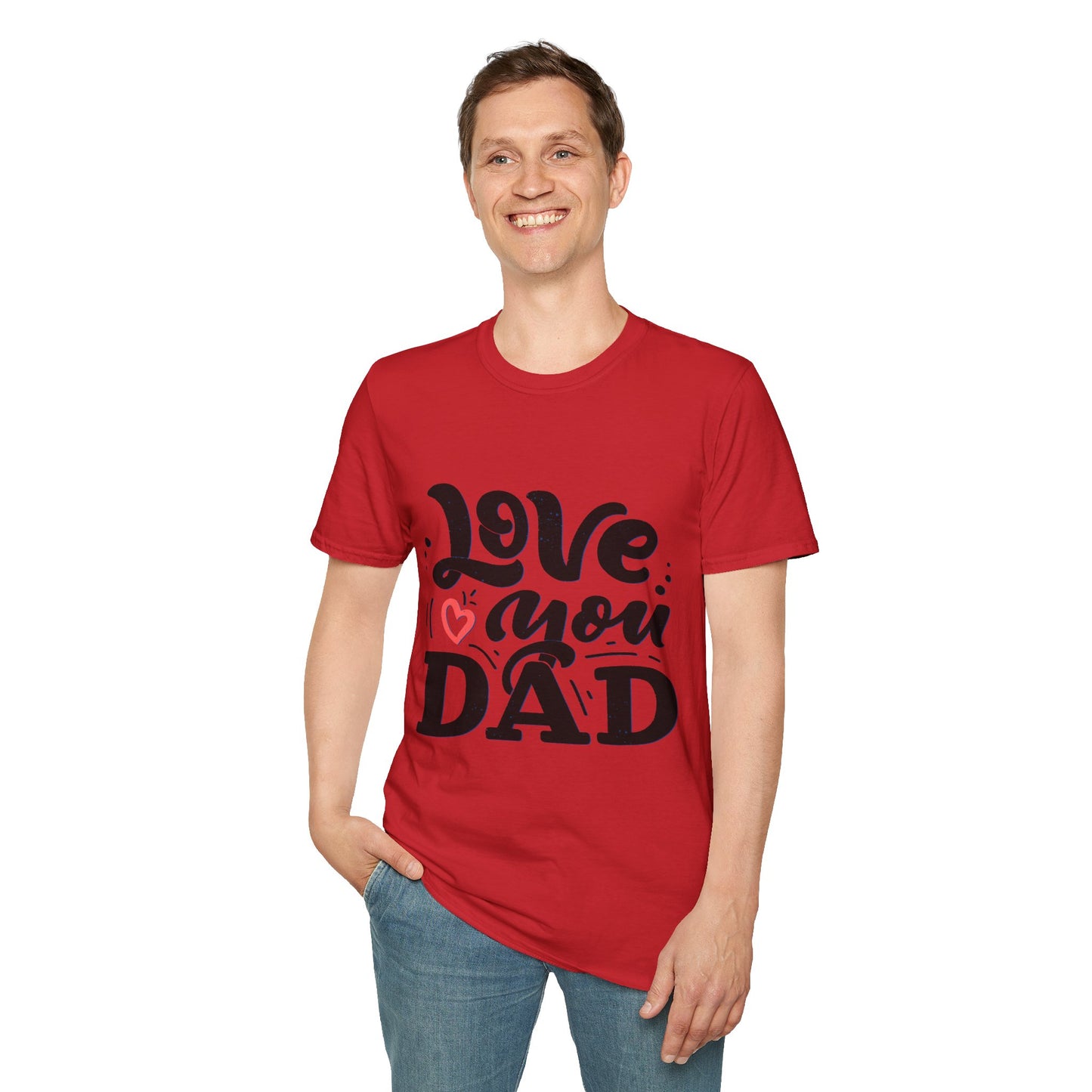 Love You Dad T-Shirt — Heart Dad Graphic Tee for Father’s Day