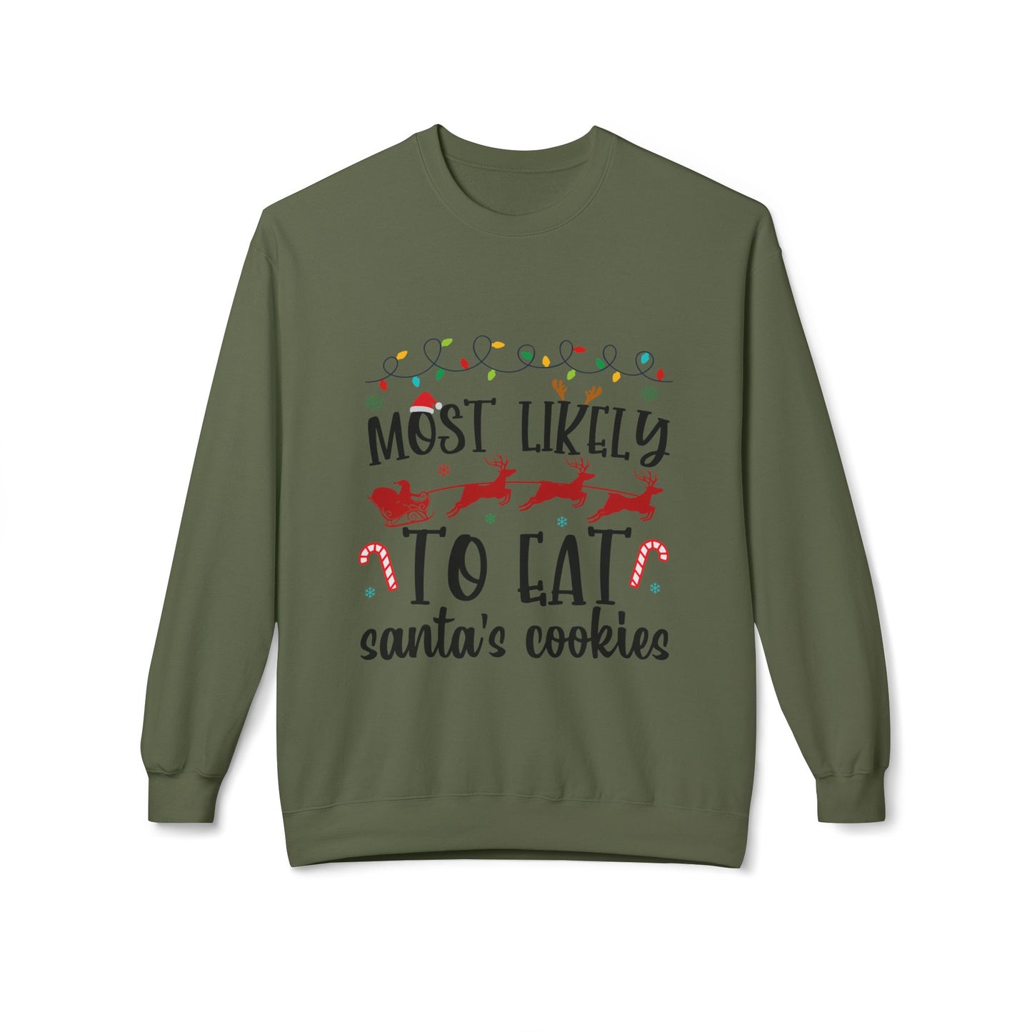 Est Santa's Cookies Crewneck Sweatshirt