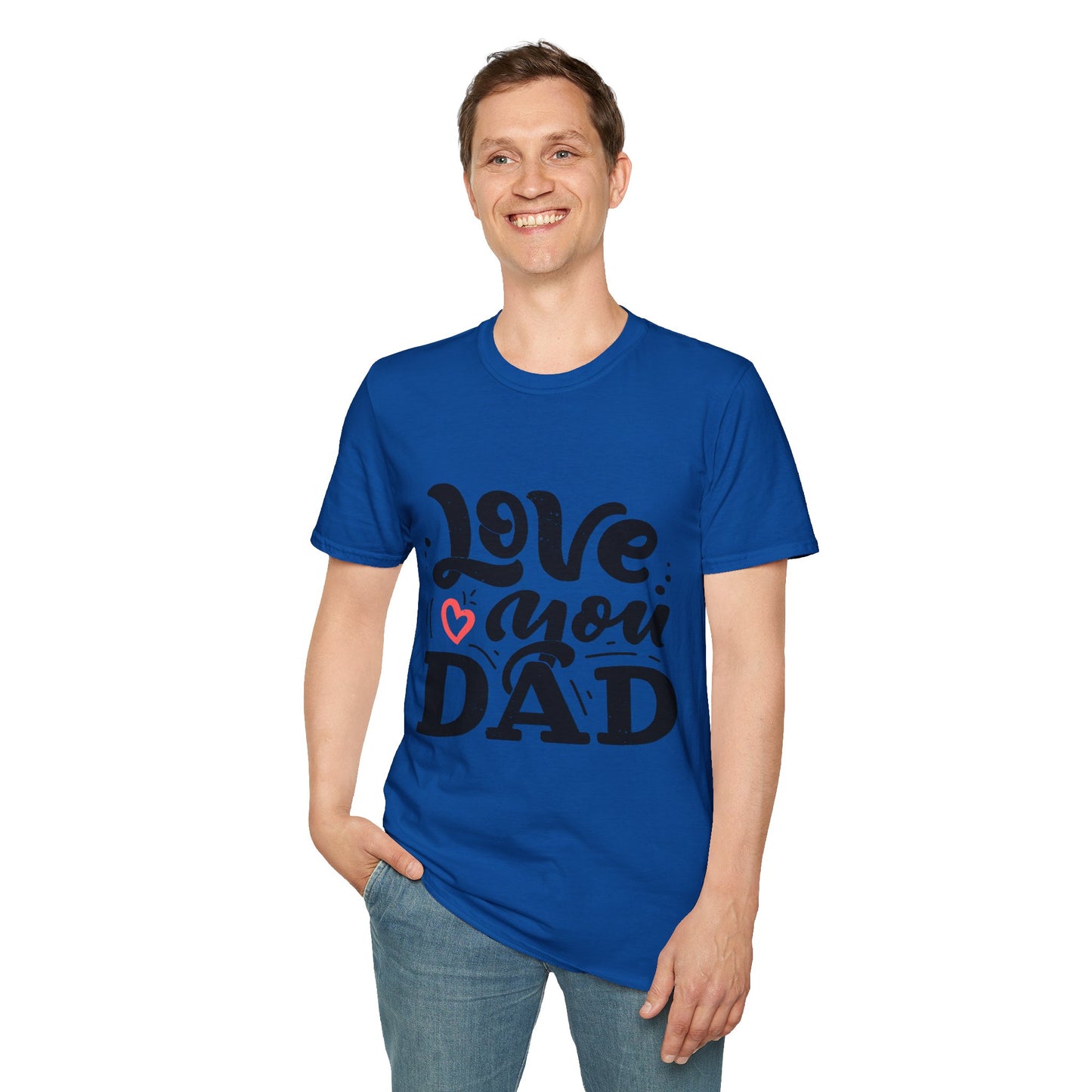 Love You Dad T-Shirt — Heart Dad Graphic Tee for Father’s Day
