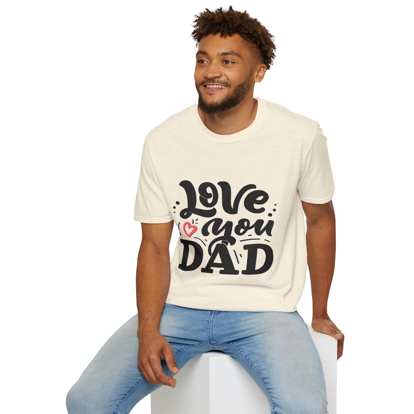 Love You Dad T-Shirt — Heart Dad Graphic Tee for Father’s Day