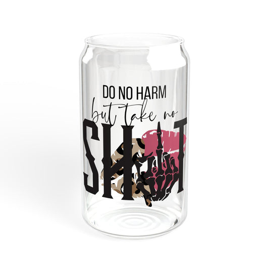 Do No Harm Sipper Glass – 16oz Bamboo Lid Tumbler