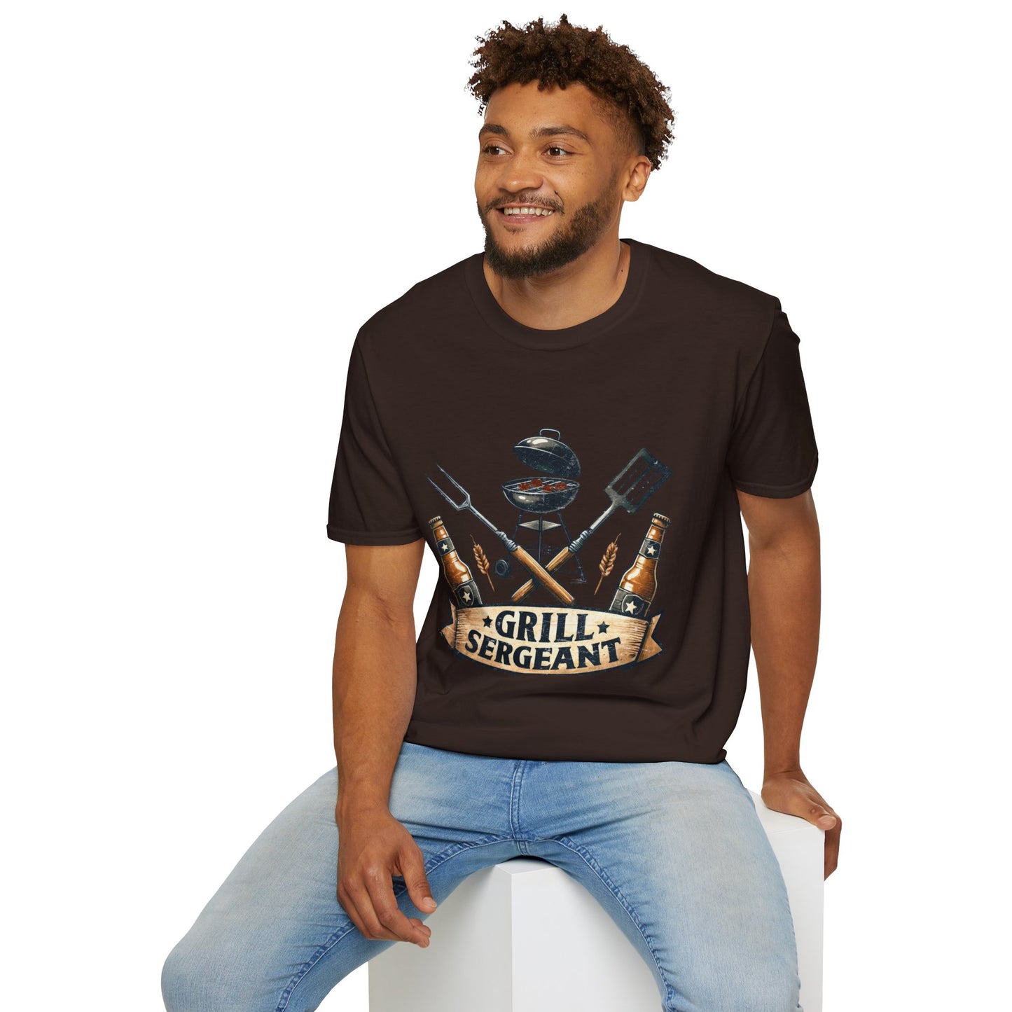 Grill Sergeant T‑Shirt — Funny BBQ Chef Shirt for Grill Lovers