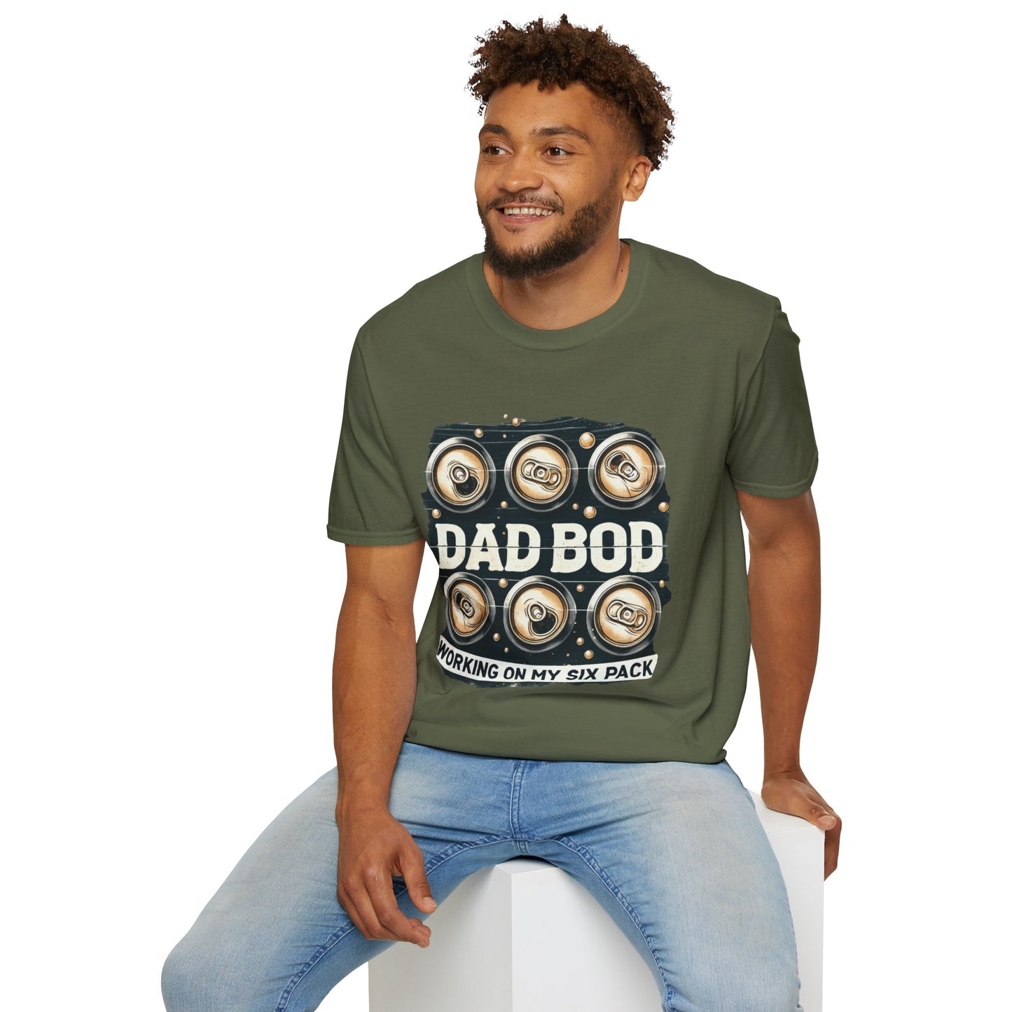 Dad Bod T-Shirt — "Dad Bod: Working On My Six Pack" Funny Fathers Day Tee