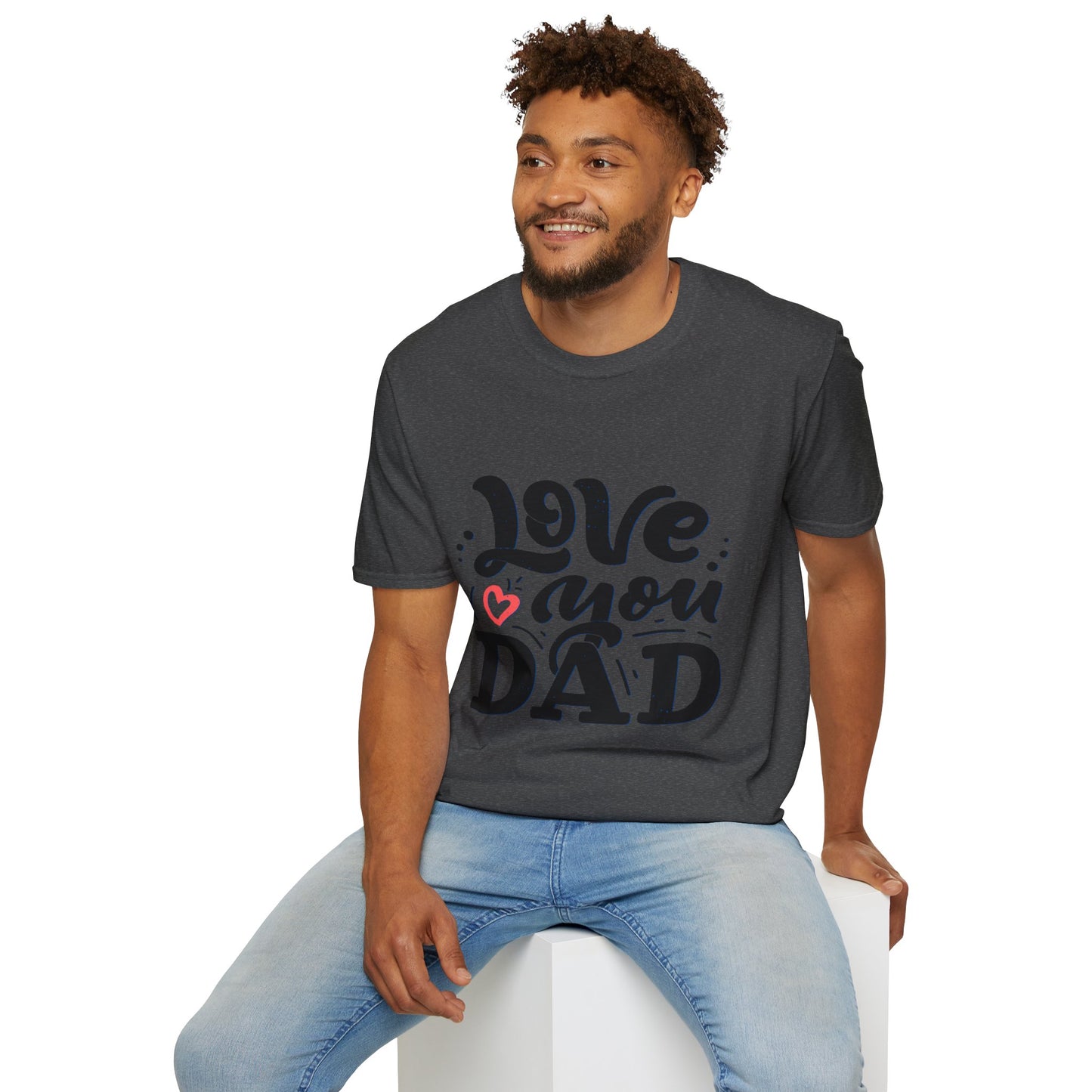 Love You Dad T-Shirt — Heart Dad Graphic Tee for Father’s Day
