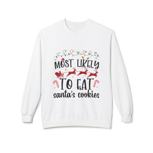 Est Santa's Cookies Crewneck Sweatshirt