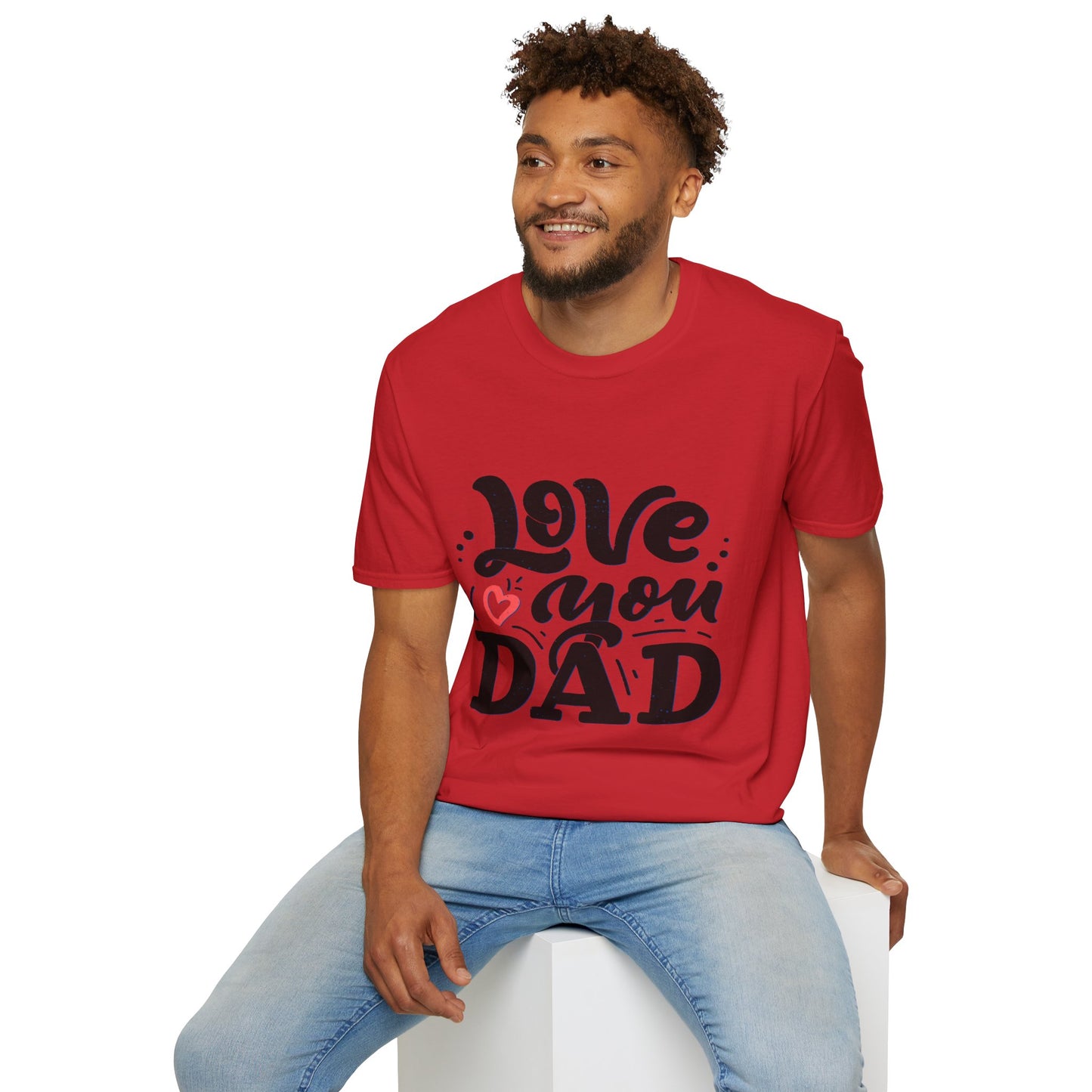 Love You Dad T-Shirt — Heart Dad Graphic Tee for Father’s Day