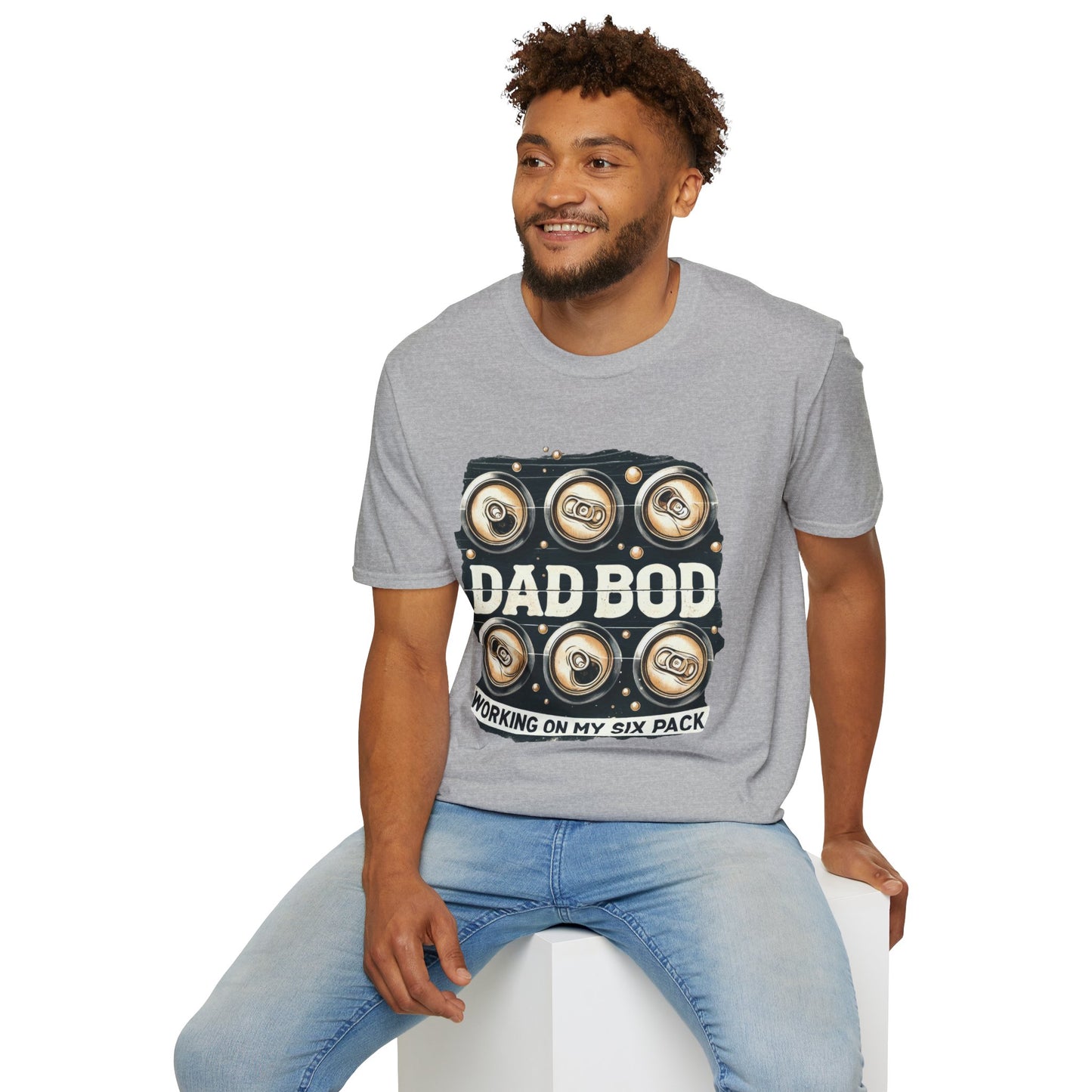 Dad Bod T-Shirt — "Dad Bod: Working On My Six Pack" Funny Fathers Day Tee