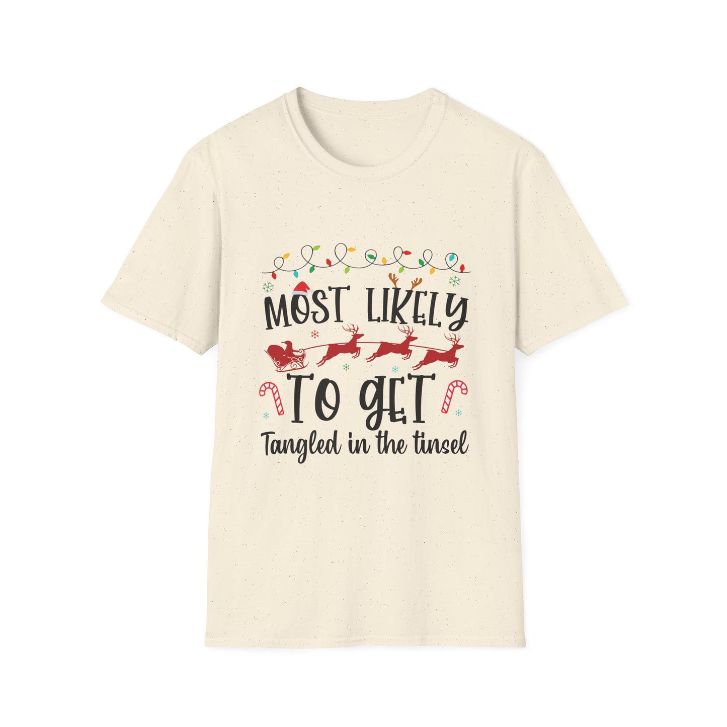 Tangled in Tensel Unisex Holiday T-Shirt -
