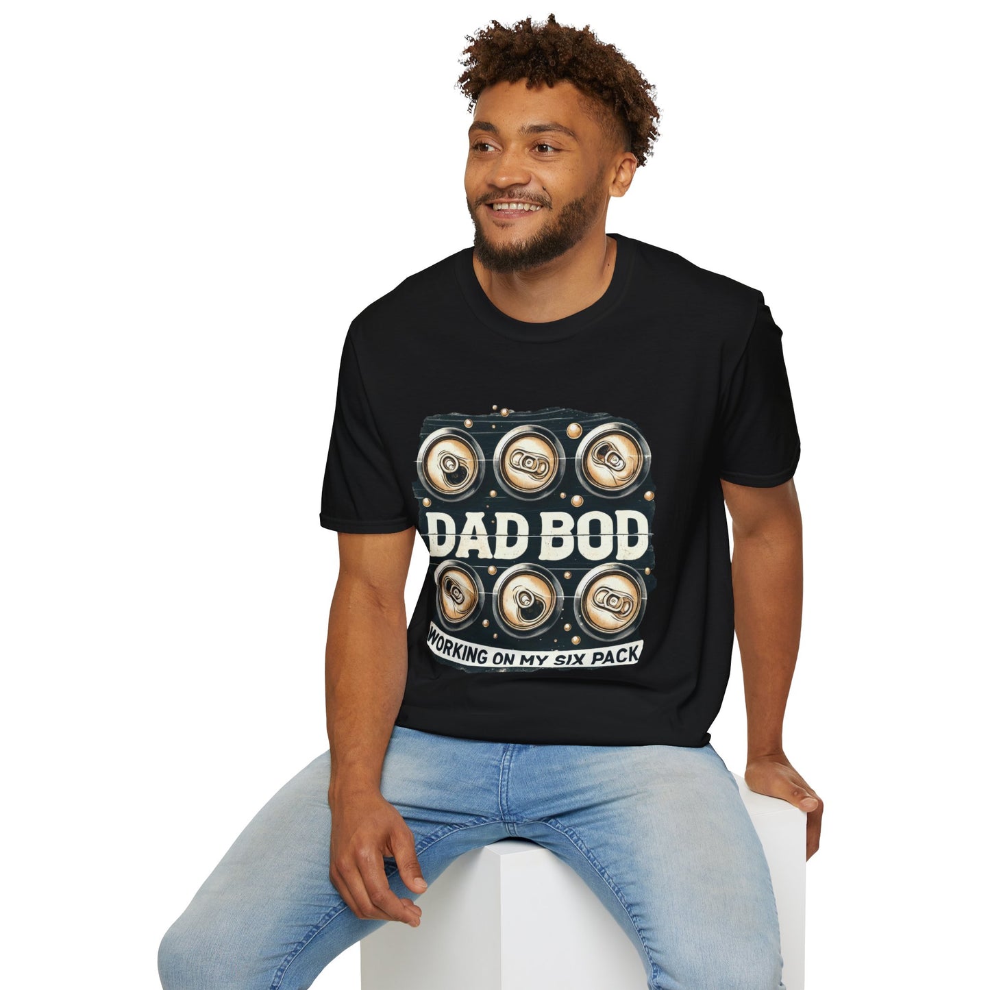 Dad Bod T-Shirt — "Dad Bod: Working On My Six Pack" Funny Fathers Day Tee