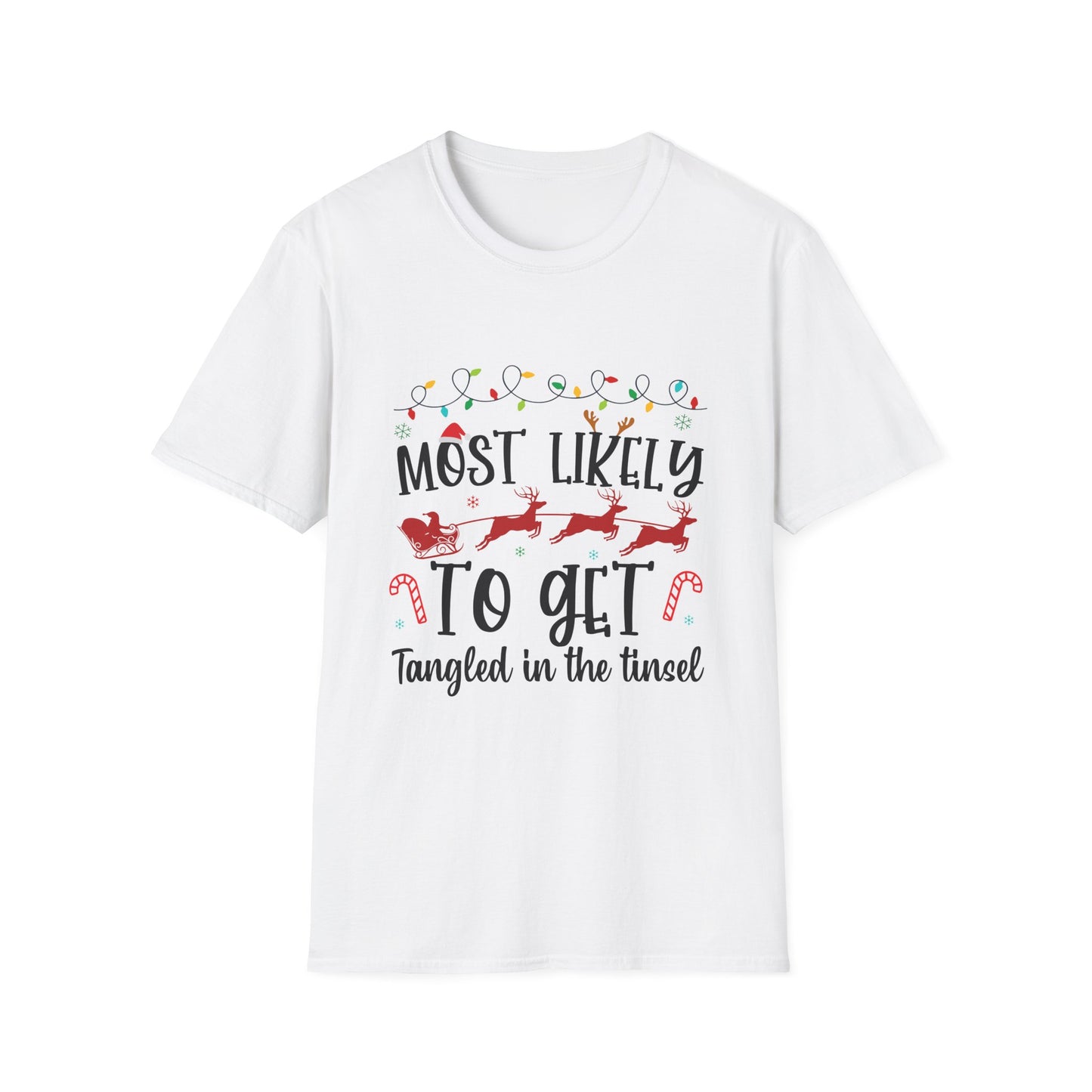Tangled in Tensel Unisex Holiday T-Shirt -