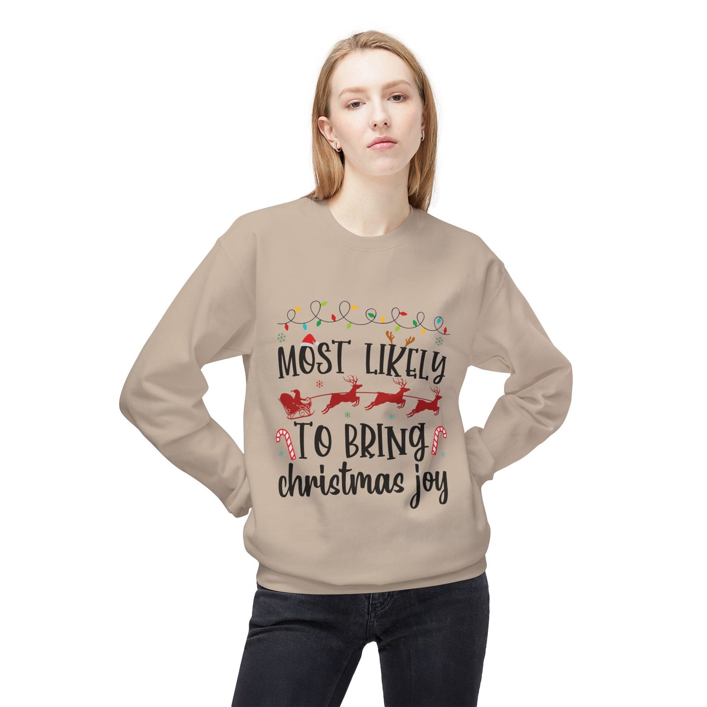 Most Likely to Bring Christmas Joy Crewneck Sweatshirt