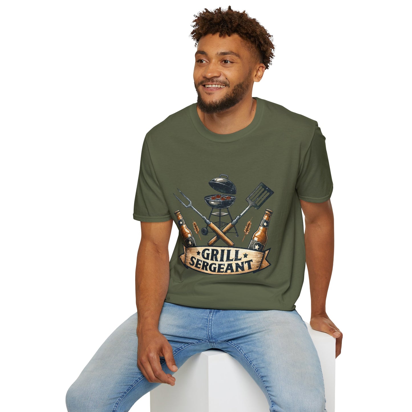Grill Sergeant T‑Shirt — Funny BBQ Chef Shirt for Grill Lovers