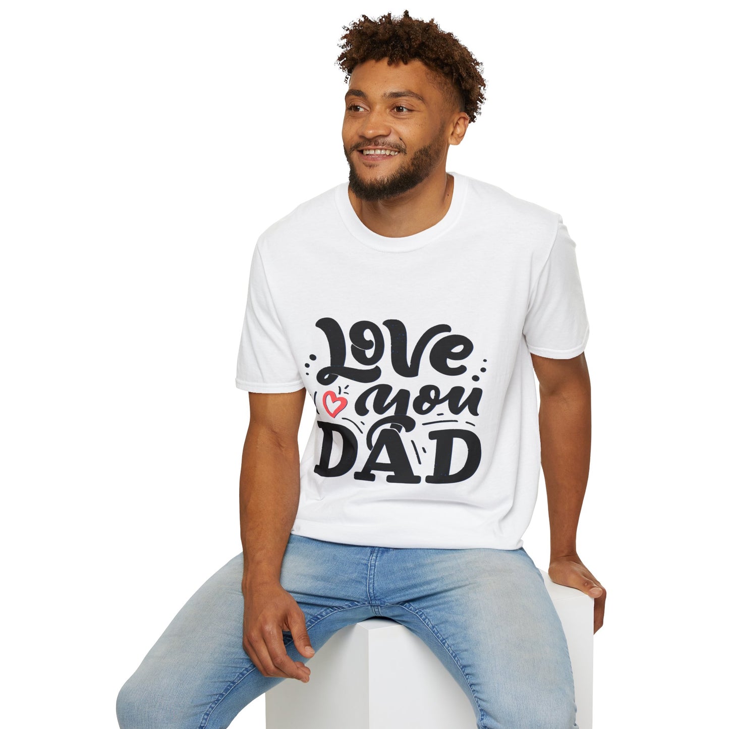 Love You Dad T-Shirt — Heart Dad Graphic Tee for Father’s Day