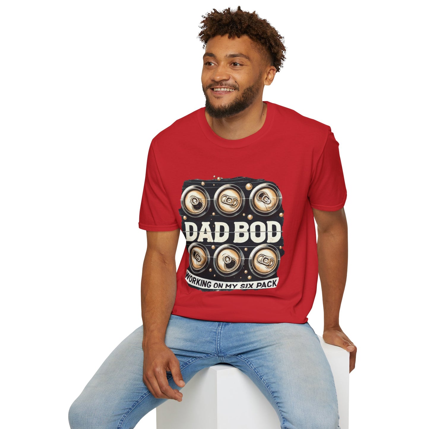 Dad Bod T-Shirt — "Dad Bod: Working On My Six Pack" Funny Fathers Day Tee