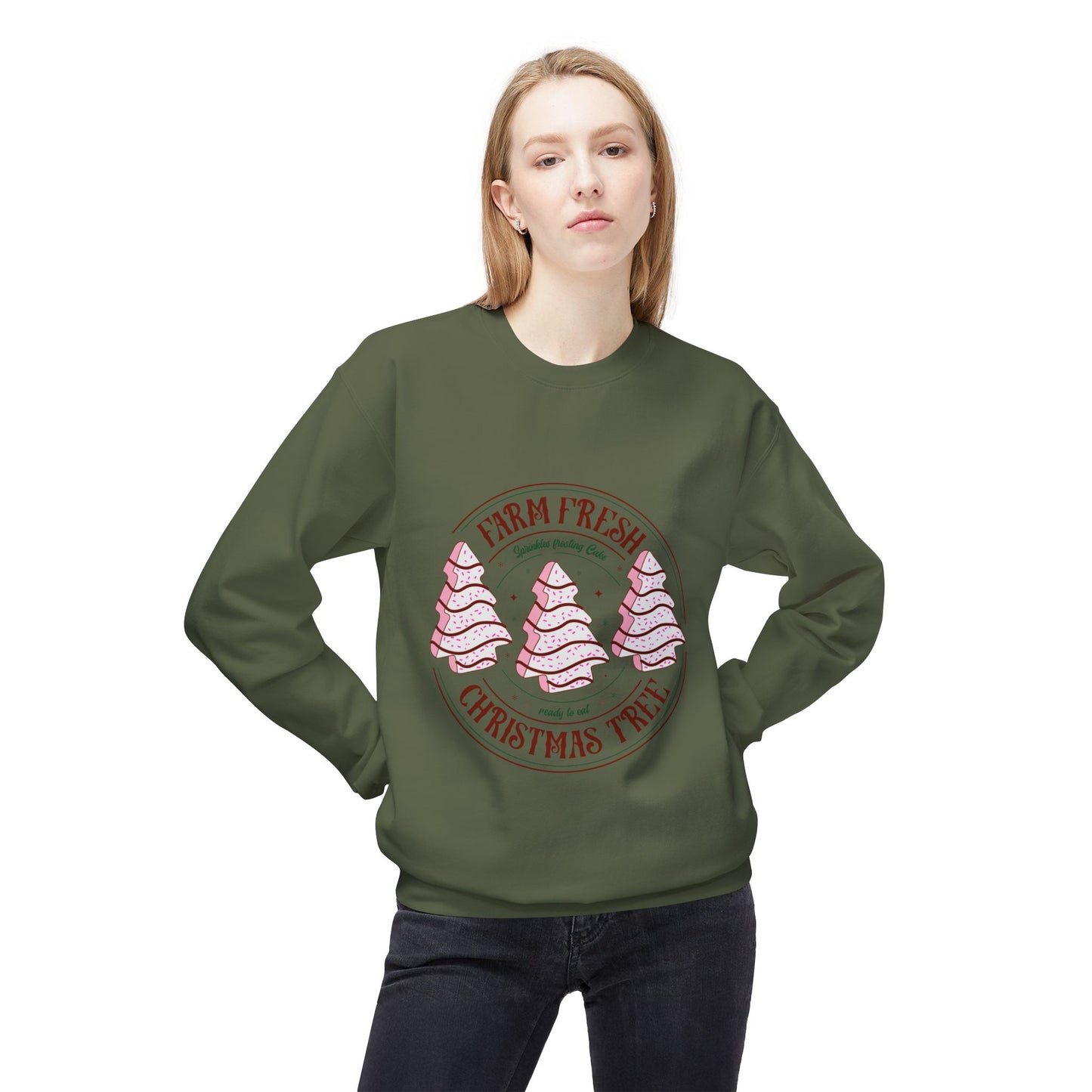 Farm Fresh Christmas Tree Crewneck Sweatshirt