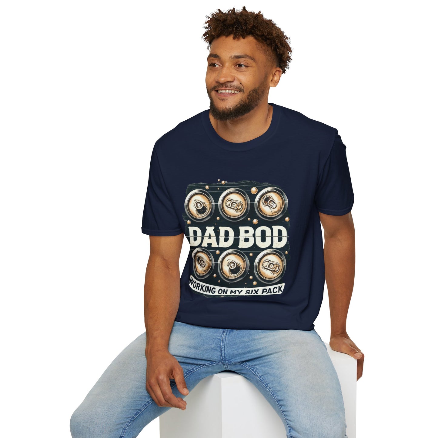 Dad Bod T-Shirt — "Dad Bod: Working On My Six Pack" Funny Fathers Day Tee