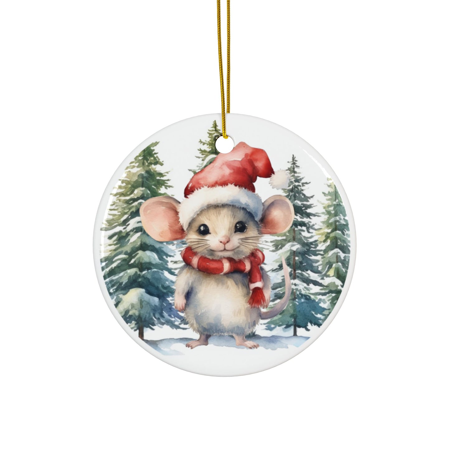 Baby Mouse Ceramic Ornaments - Charming Holiday Decor