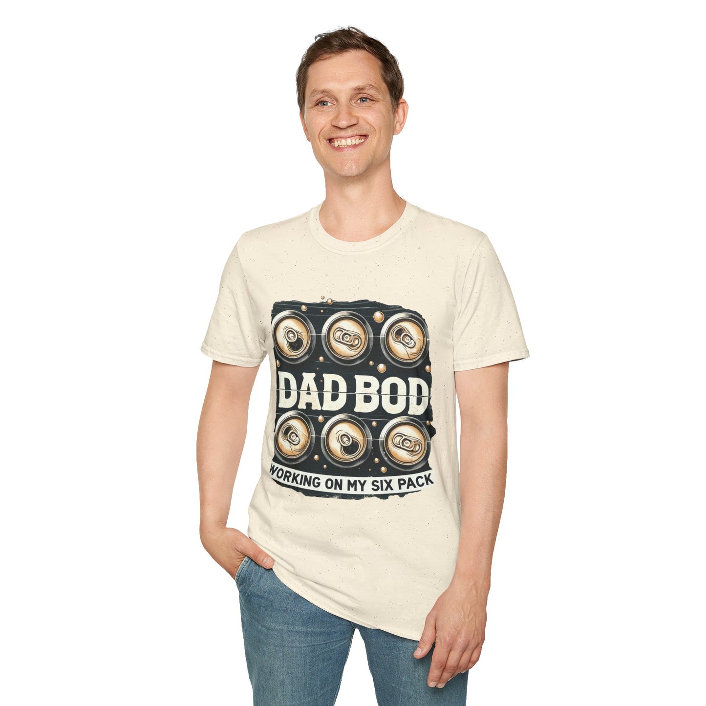 Dad Bod T-Shirt — "Dad Bod: Working On My Six Pack" Funny Fathers Day Tee
