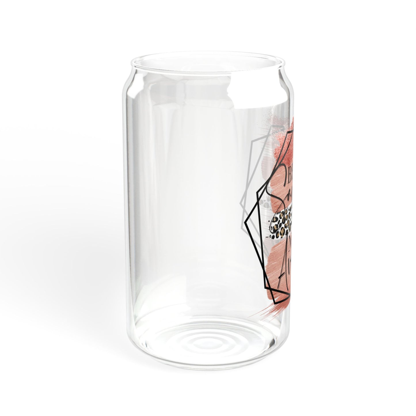 “Be Savage Not Average” Floral Straw Tumbler - 16oz Glass Sipper