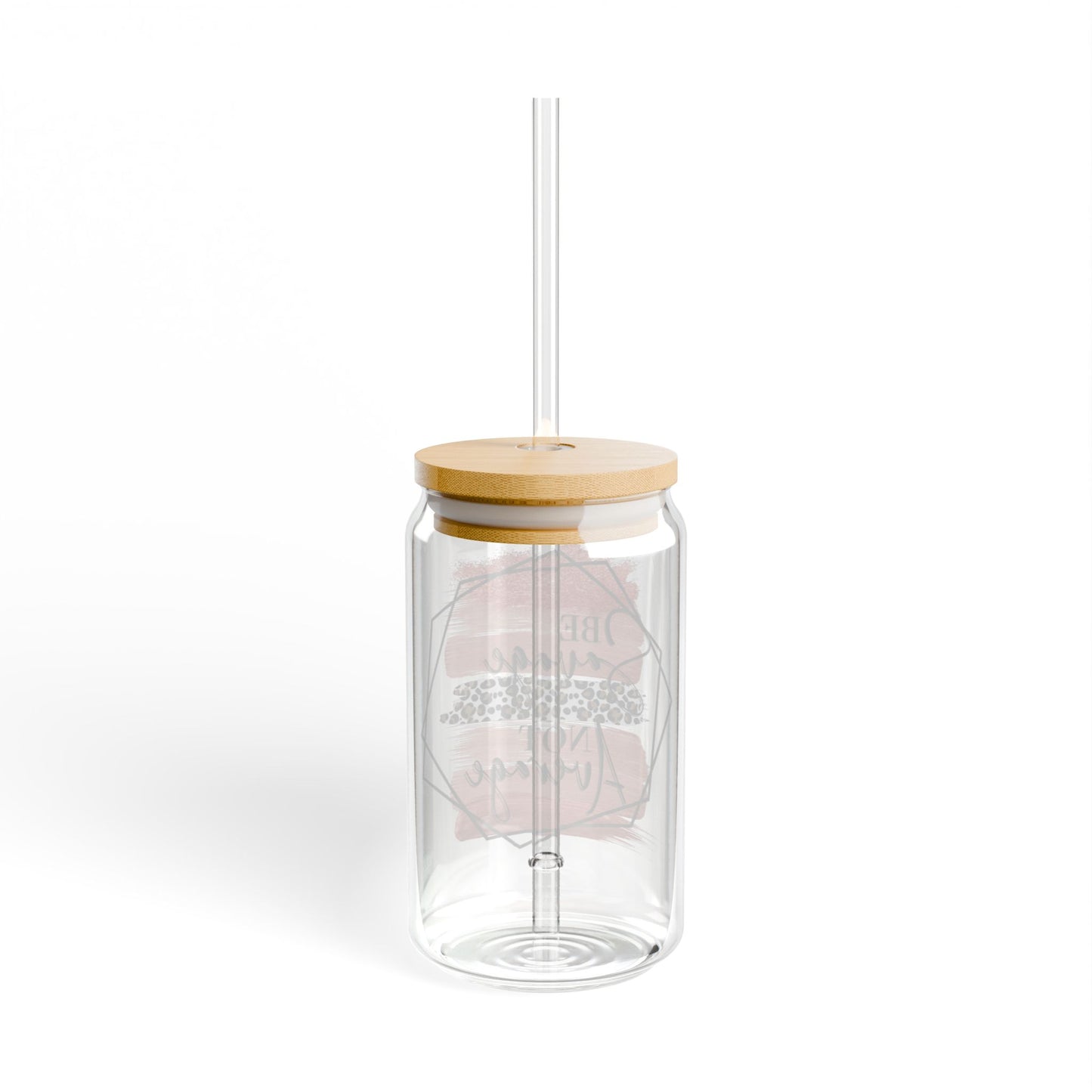 “Be Savage Not Average” Floral Straw Tumbler - 16oz Glass Sipper